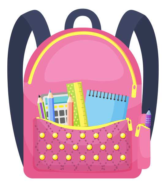 彩色学校背包回学校图片下载