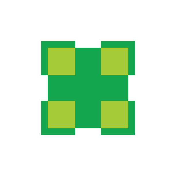 正方形的几何像素简单的标志图片下载