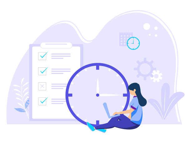 规划概念女人坐着工作图片下载