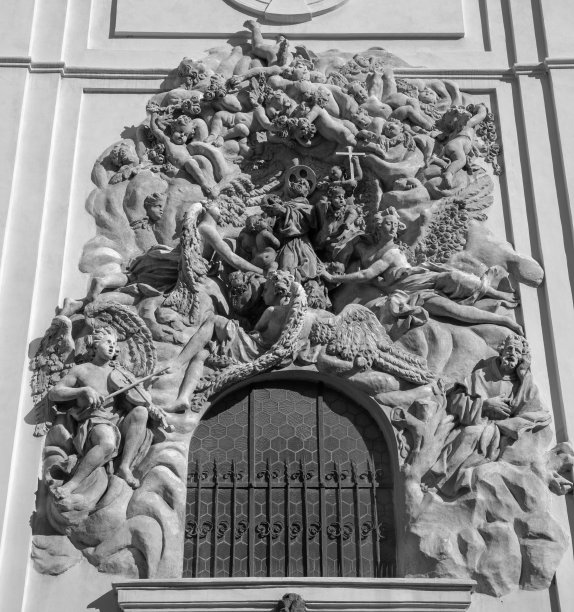 布拉格——阿西西使徒圣方济各的巴洛克浮雕图片下载