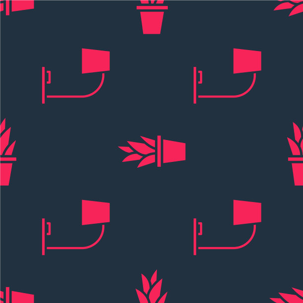 将台灯和盆栽放在无缝的花盆上图片下载