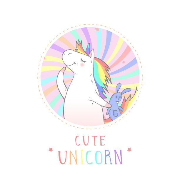 贴纸与独角兽图片下载