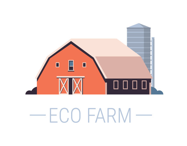 农场建筑房屋有机生态农业图片下载