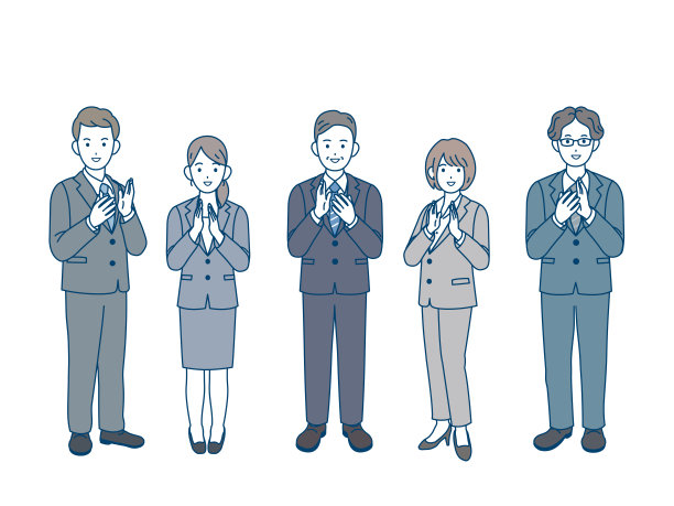 商人鼓掌插图图片下载