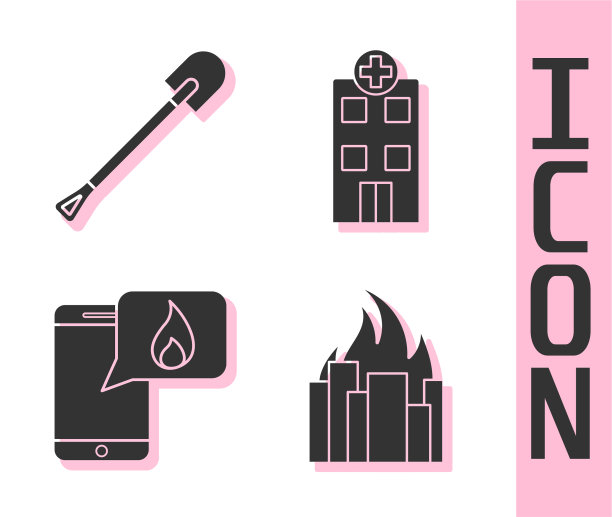 在正在燃烧的建筑物里纵火，火铲电话图片下载