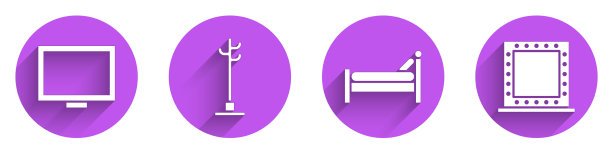 把相框放在台、衣帽架和床头柜上图片下载