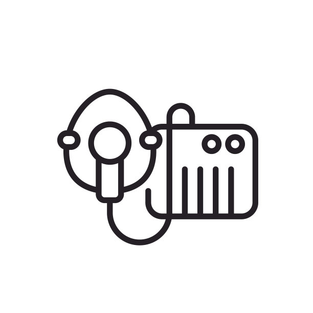 雾化器，吸入器带面罩线图标图片下载