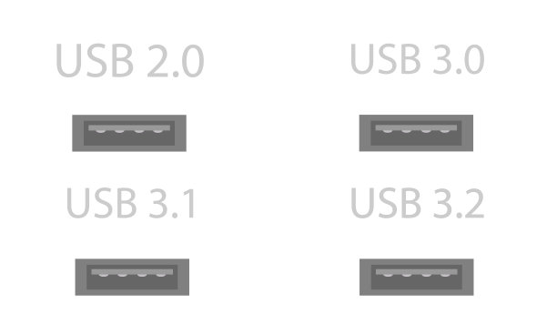 一组简单的灰色设计的USB连接器，带有蓝牙数据传输协议的签名版本。在飞机的截面查看。平面向量插图图片下载