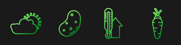 设气象测温仪日和云线图片下载