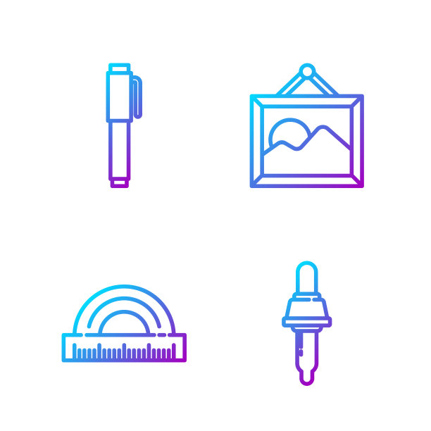 设线、吸管、量角器、笔画图片下载