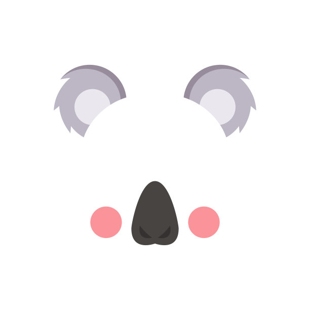 在派对上做一只考拉。面具。矢量插图孤立在白色背景图片下载