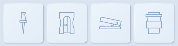 设线推针办公订书机铅笔图片下载