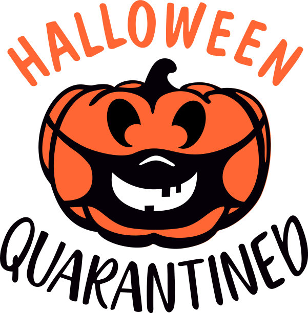 万圣节南瓜在黑色医用面具隔离图片下载