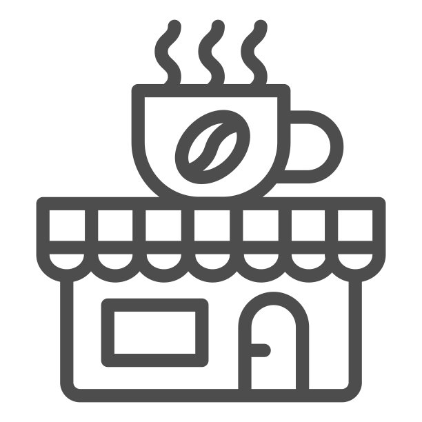 咖啡和茶店的图标咖啡时间概念图片下载