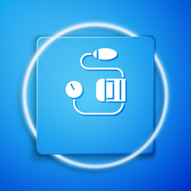 白色血压图标显示蓝色图片下载