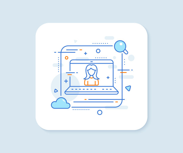 用户线图标女性头像标志图片下载