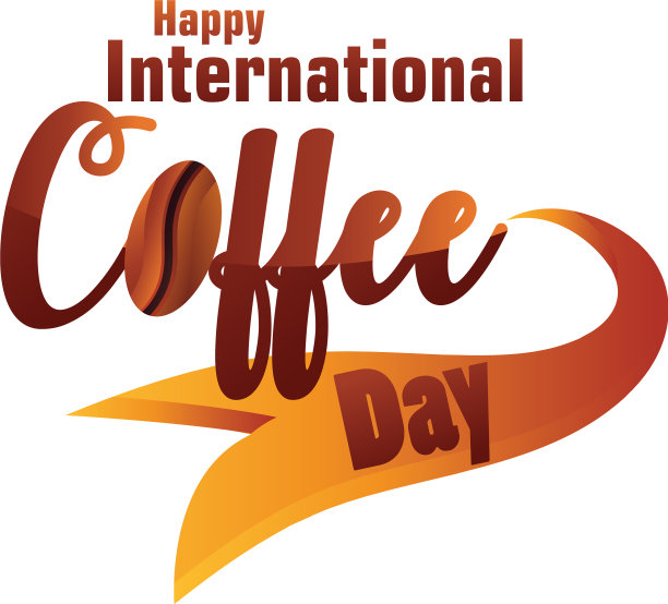 快乐的国际咖啡日标签图片下载