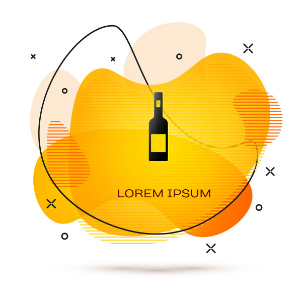 黑色玻璃瓶伏特加图标孤立在白色图片下载