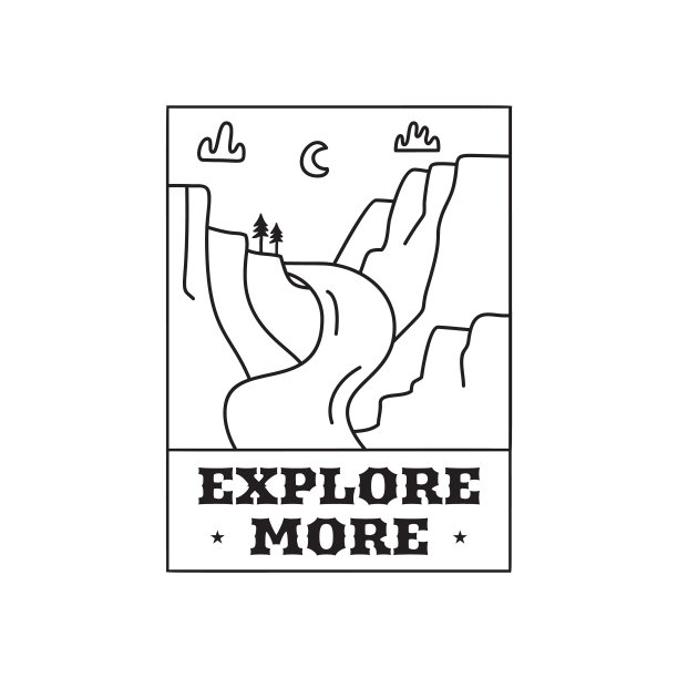 露营探险标志会徽设计图片下载