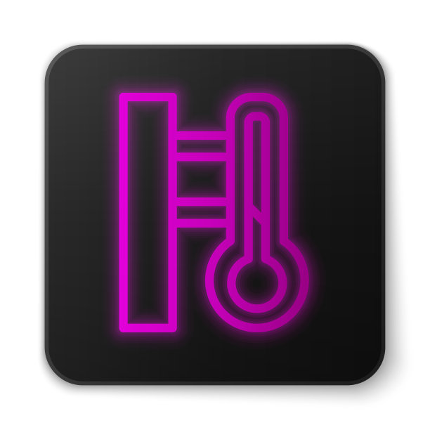 剪纸气象温度计测量图标图片下载