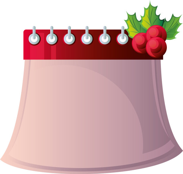 白色背景的圣诞日历图片下载
