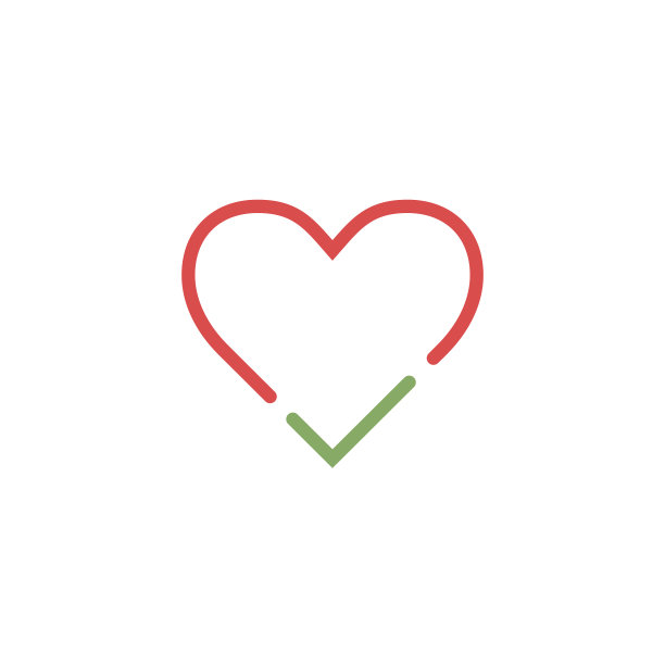 爱心标志心带勾线勾图片下载