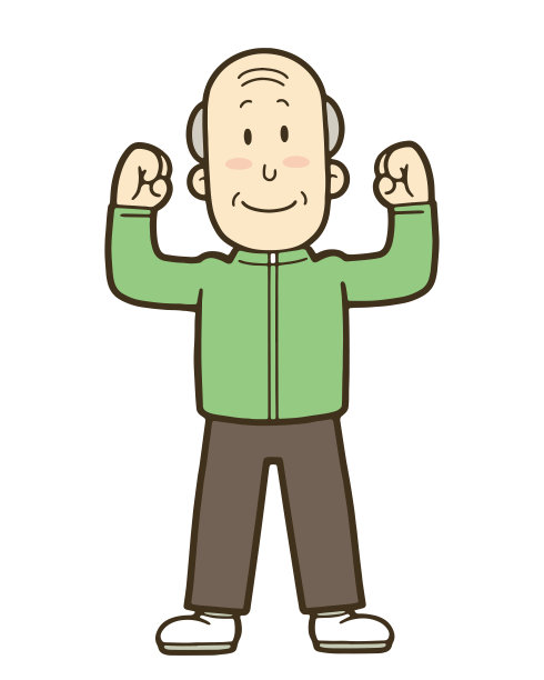 一位精力充沛的老人在锻炼身体。图片下载