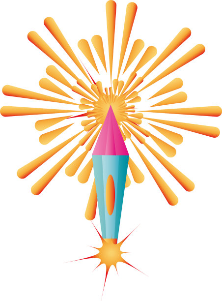 节日焰火在白色的背景图片下载