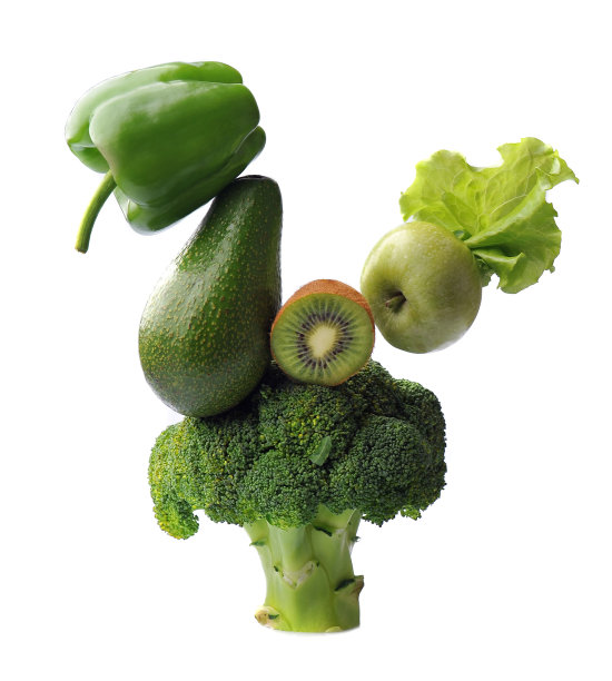 绿色蔬菜和绿色水果图片下载