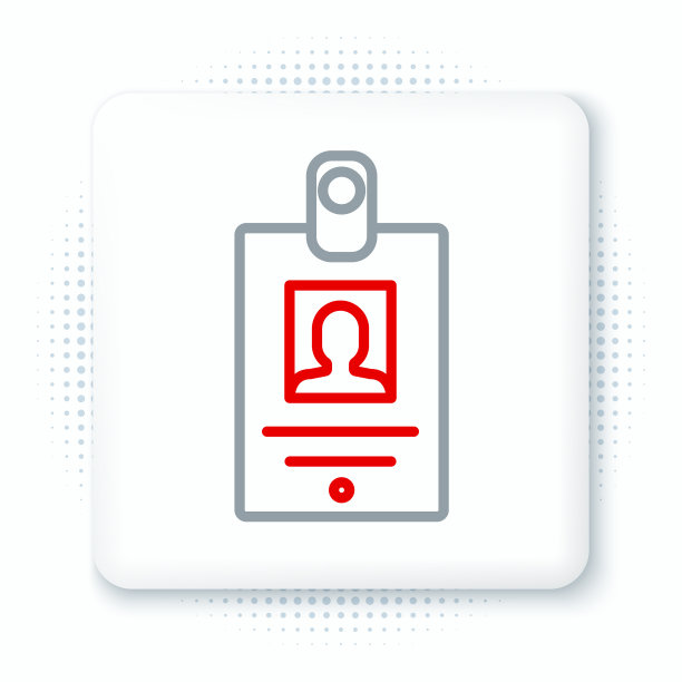 线识别徽章图标隔离在白色图片下载