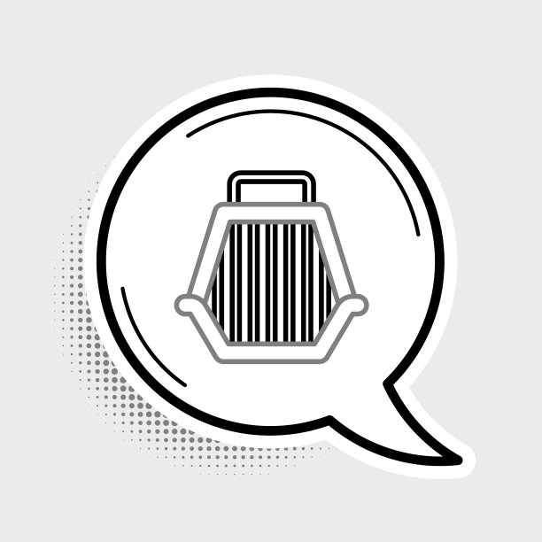 线宠物携带箱子图标孤立在灰色图片下载