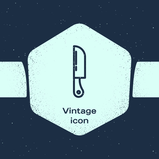 垃圾线刀图标孤立在蓝色背景图片下载