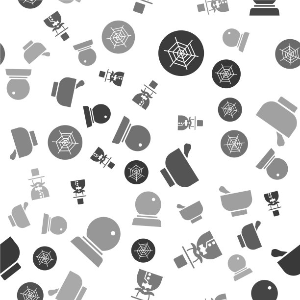 设置蜘蛛网魔术师魔术研钵和杵图片下载