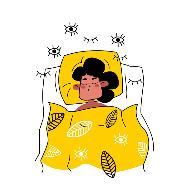 睡着的女人在床上平躺着图片下载