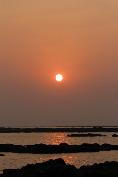 海滩落日图片下载