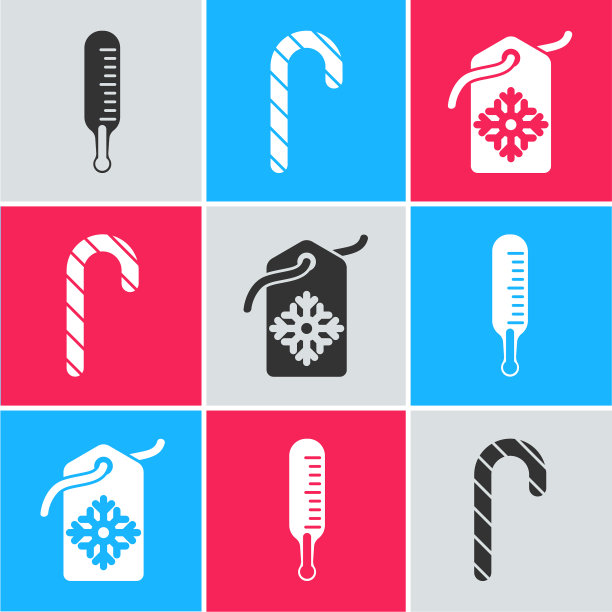 设置气象温度计测量圣诞节图片下载