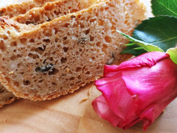 酵母面包,切片图片下载