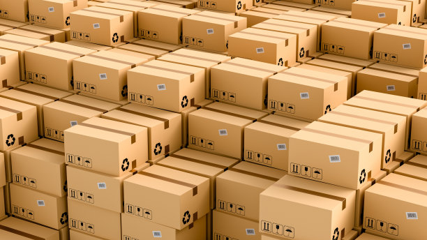 纸箱，物流配送理念图片下载