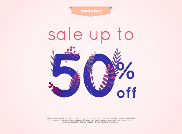 带有传单的销售横幅图片下载