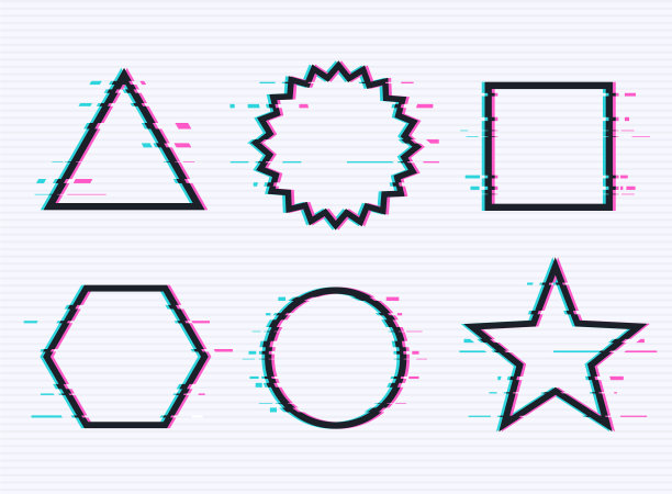 设置帧与毛刺效果圆三角形图片下载