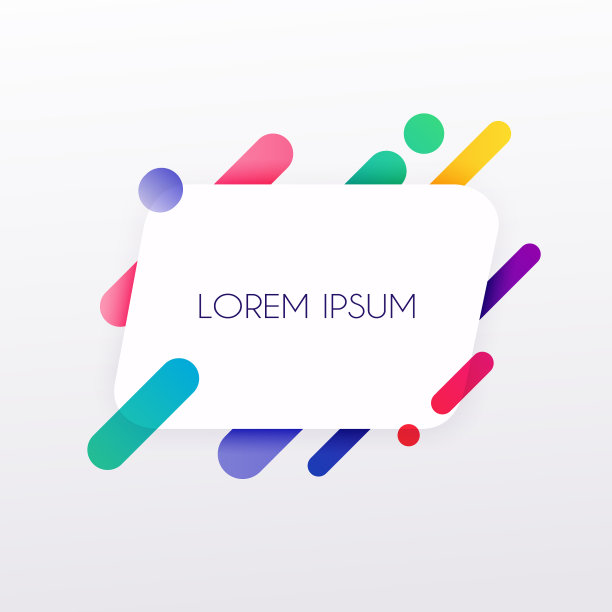 纸卡和霓虹灯抽象的五颜六色的形状图片下载