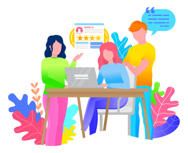 男人和女人致力于项目人员的对话图片下载