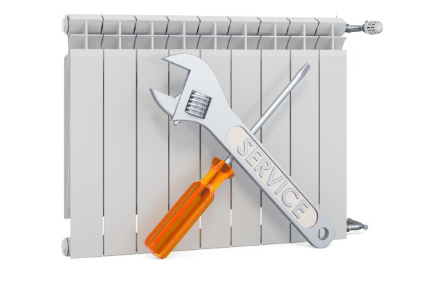 暖气片维修，3D渲染，白色背景隔离图片下载