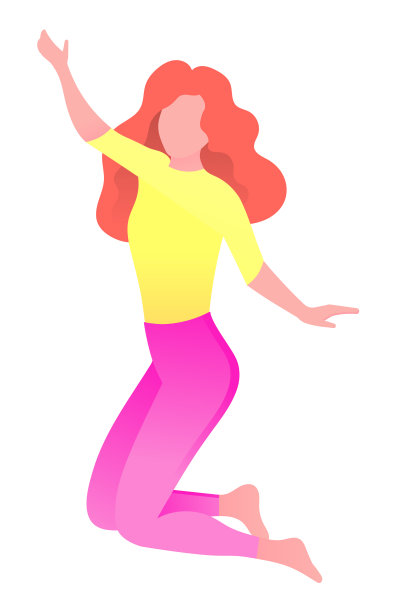 女子跳乐孤女长头发图片下载