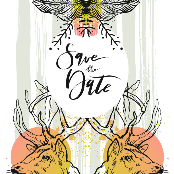 可爱驯鹿的假日背景图片下载