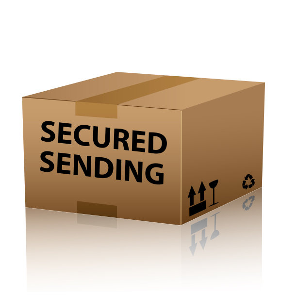 固定的包裹递送在纸板箱上图片下载