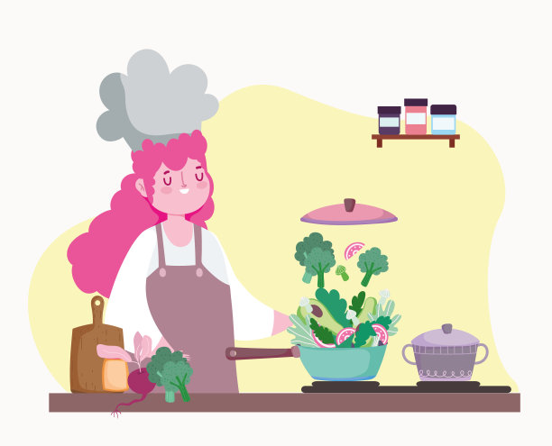 厨师沙拉晚餐图片下载