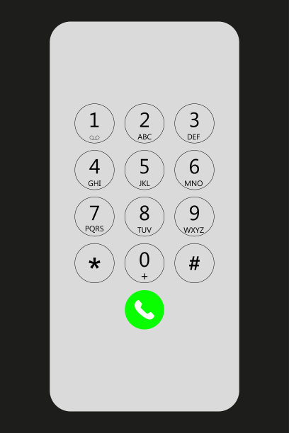 电话屏幕上有数字和字母的键盘。智能手机的用户界面键盘。触摸设备上的键盘模板。向量图片下载