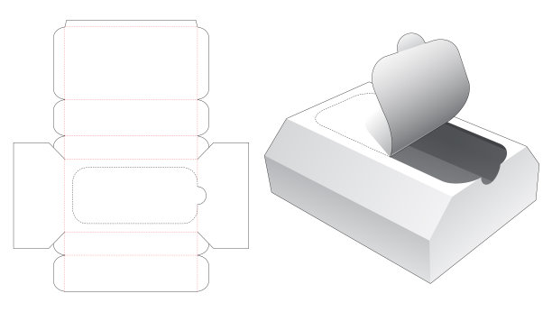 包装盒模切模板图片下载