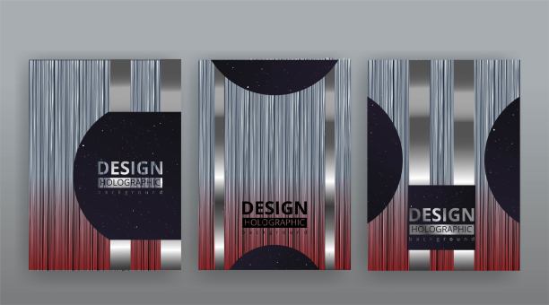 全息抽象页面模板设置复古波浪glitch创意潮人，霓虹灯和柔和的梯度颜色。图片下载